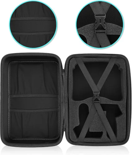 Vista 6 de RHCOM Portable VR Storage Case Compatible with Oculus Quest 2 All-in-One VR Gaming Headset and Touch Controllers. with Silicone Face Cover, Lens