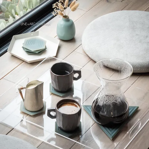 Vista 7 de LINE+ARC Salvamanteles de silicona extra gruesos (presentados en ELLE Decor y BuzzFeed) impermeables, aptos para lavavajillas, resistentes a