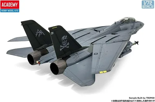 Vista 5 de Academy 1/72 US Navy F-14B Tomcat VF-103 Jolly Rogers modelo de plástico 12578