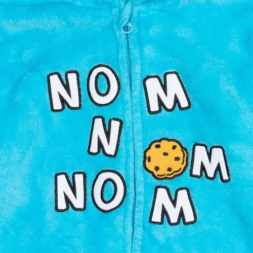 Vista 4 de Sesame Street Elmo Cookie Monster - Disfraz de cosplay con cremallera para bebé y niño pequeño
