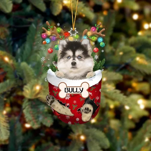 Vista 113 de IZI POD Affenpinscher Adorno de Navidad personalizado para perro, adorno de bolsillo de nieve para perro para árbol de Navidad, adorno acrílico