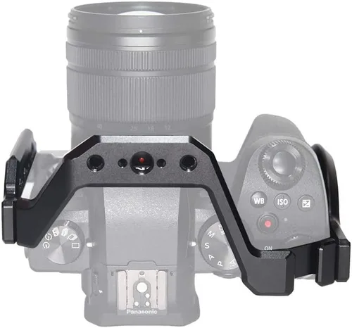 Vista 8 de NICEYRIG Jaula para Panasonic Lumix G95 G85, jaula de cámara de ajuste de forma con riel NATO Cold Shoe - 407