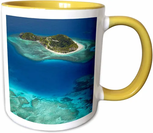 Vista 10 de 3dRose Danita Delimont – Fiji – matamanoa Isla, Arrecife de Coral, Mamanuca Islands, Fiji – oc01 dwa0165 – David Muro – Tazas, Negro/Blanco
