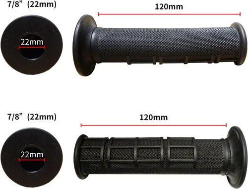 Vista 6 de Empuñaduras universales antideslizantes para manillar de motocicleta de 7/8 pulgadas, 1 pulgada (tres tipos de tamaño), para cuatrimotos