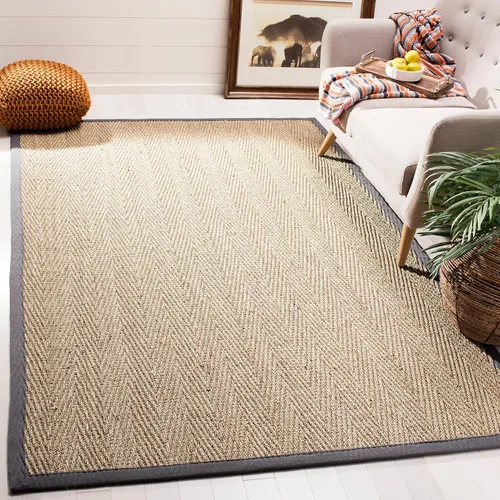 Vista 57 de Safavieh Colección de fibra natural NF115P - Alfombra (fibra natural), color gris, Fibras naturales