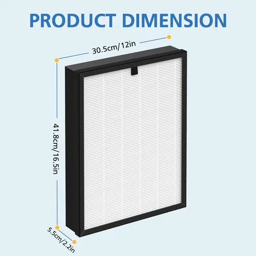 Vista 6 de Filtro de repuesto para purificador de aire 400 compatible con purificador de aire Puro 400, 3 en 1 con filtro de carbón activado para fijar polvo