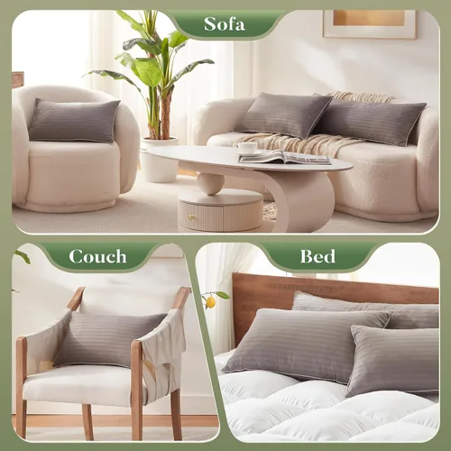 Vista 2 de Relleno de almohada de espuma viscoelástica de 36 x 56 cm, relleno de almohada lumbar premium para almohada decorativa, sala de estar, sofá