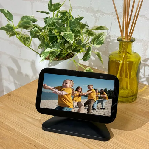 Vista 8 de Sintron Soporte Magnético Ajustable con Montaje para Echo Show 5 de 3ª Generación, Soporte de Pantalla Inteligente con Rotación de 360 Grados