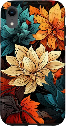 Vista 25 de Red and Orange Autumn Colors Fall Leaves Floral Pattern Case for iPhone 17