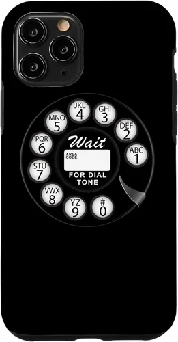 Vista 29 de Divertida caja del teléfono del dial rotatorio analógico retro retro negro lindo negro para el iPhone 17
