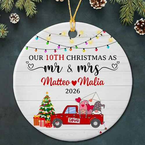 Vista 15 de Adorno de cerámica personalizado para parejas comprometidas, pájaros de Navidad 2025, adorno de cerámica de pájaros de compromiso, regalos