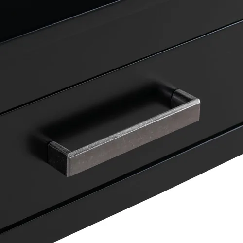 Vista 6 de Mesa consola moderna, mesa de sofá con 3 cajones y 1 estante, mesa de entrada para entrada, pasillo, sala de estar, vestíbulo, pasillo