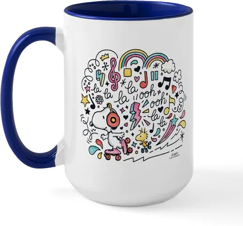 Vista 58 de CafePress SNOOPY Joe Cool - Taza de café de cerámica (15.0 fl oz)
