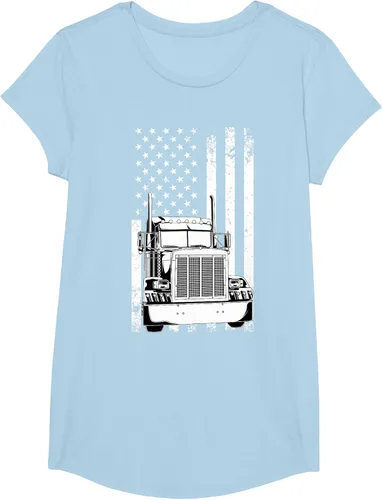Vista 15 de Camión conductor bandera americana camionero vintage hombres mujeres regalo camiseta
