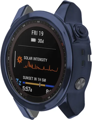 Vista 5 de Funda protectora de pantalla compatible con Garmin Fenix 7/Fenix 7 Solar/Fenix 7 Sapphire Solar Smartwatch Accesorios TenCloud Covers Funda