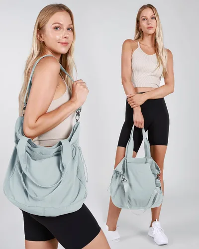 Vista 2 de ASLABCREW Bolsa de mano para mujer, 18L con cincha lateral con correa ajustablebolsa de mano extra, bolsa de hombro ligera