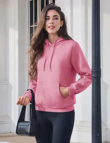 Vista 41 de MAGCOMSEN Sudaderas con capucha para mujer, con forro de sherpa, de vellón, para invierno, cálido, pesado, de algodón, con bolsillo