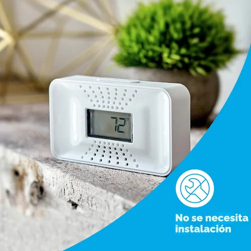 Vista 4 de First Alert - Detector de monóxido de carbono CO710 con batería de 10 años y pantalla digital de temperatura, color blanco CO710