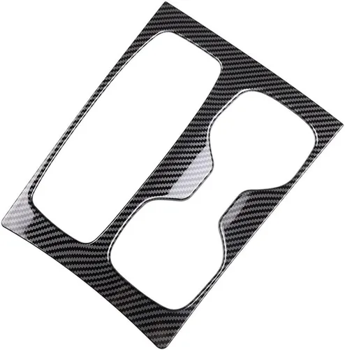 Vista 2 de Blazeray Caja de cambios de fibra de carbono ABS, panel de ajuste de portavasos, marco de cambio de engranajes, cubierta de portavasos, accesorios