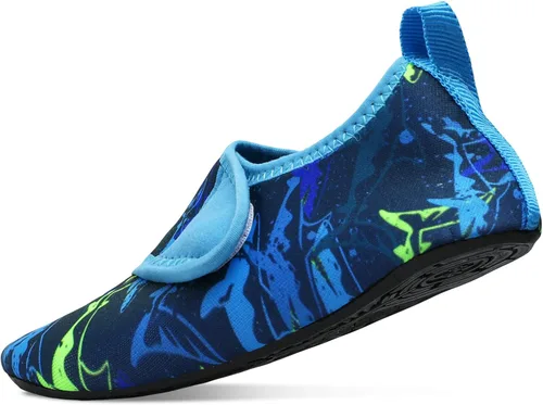 Vista 5 de Centipede Demon Zapatos de agua para niños y niñas, secado rápido, calcetines acuáticos para deportes, playa, natación, surf