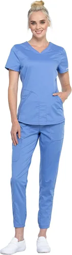 Vista 2 de Cherokee Ropa quirúrgica superior para mujer, con cuello en V, WW601