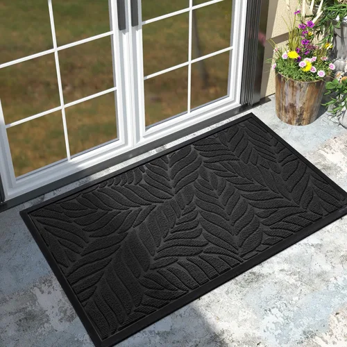 Vista 16 de Yimobra Tapete para puerta delantera para interiores y exteriores, 29.5 x 17 pulgadas, impermeable, para todas las estaciones, para entrada