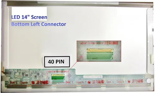 Vista 2 de GATEWAY NV49 C07u Laptop LCD Screen Replacement 14.0" WXGA HD LED