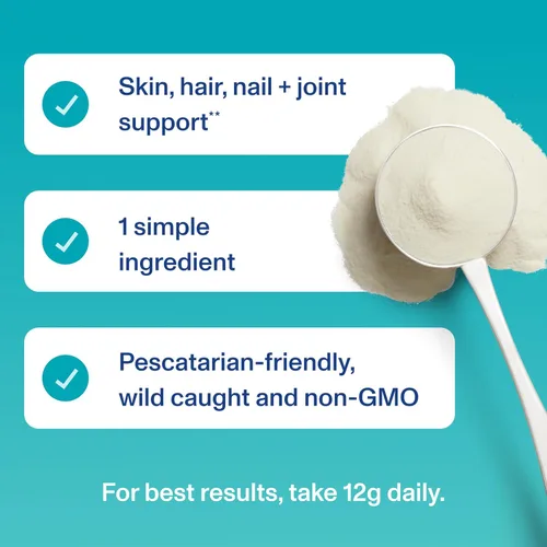 Vista 8 de Vital Proteins Marine Collagen Peptides - Suplemento en polvo para piel, cabello, uñas, articulaciones, colágeno hidrolizado, 0.44 onzas por