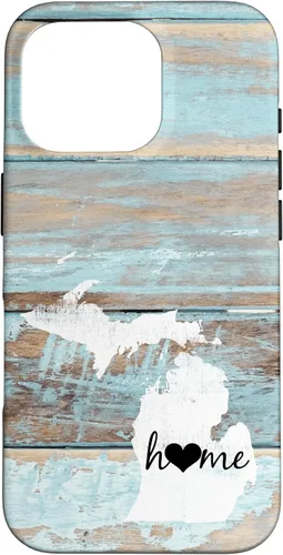 Vista 20 de Michigan Rustic Home Pride US State Distressed Look Case for iPhone 17