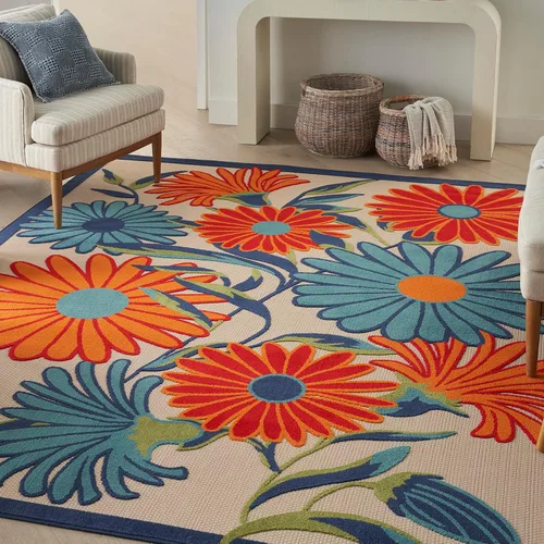 Vista 56 de Nourison Home Aloha - Alfombra beige de 2 pies 3 pulgadas x 12 pies, fácil de limpiar, no se desprende, para dormitorio, sala de estar, comedor