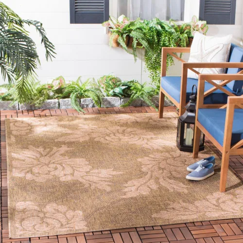 Vista 15 de SAFAVIEH Courtyard Collection CY6957 - Alfombra de pasillo de 2 pies 3 pulgadas x 6 pies 7 pulgadas, color ladrillo natural para interiores