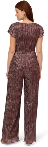 Vista 2 de Adrianna Papell Enterizo de cuello halter metálico arrugado