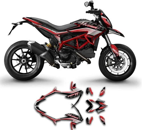 Vista 26 de Kit de adhesivos personalizados para Hypermotard Hyperstrada 821 2013 2014 2015 2016, DCTHYMS1318003-KO