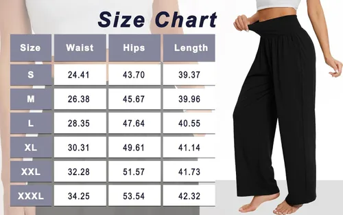 Vista 6 de Gracyoga Pantalones de pierna ancha para mujer, casuales, holgados, para yoga, cómodos, de cintura alta, con bolsillos