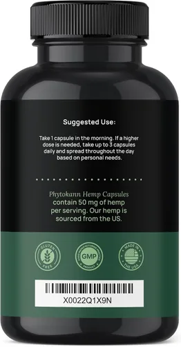 Vista 6 de Suplemento de cápsulas de aceite de cáñamo 120 porciones Calma y malestar – Estrés natural y salud inmunológica con Omega 3 6 9 – Fabricado