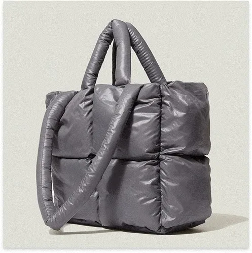 Vista 2 de Bolsa de mano acolchada grande para invierno, suave, acolchada, para hombro, de lujo, a la moda, para mujer