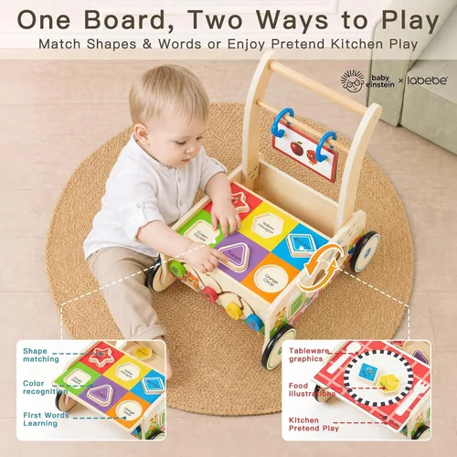 Vista 3 de labebe X Baby Einstein - Andador Montessori de madera con centro