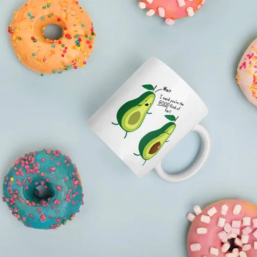 Vista 5 de Funny Avocado Lover You're The Good Kind Of Fat Funny Couples Gifts to Wife Girlfriend from Husband Boyfriend Nutritionist Gifts Vegan Vegetarian