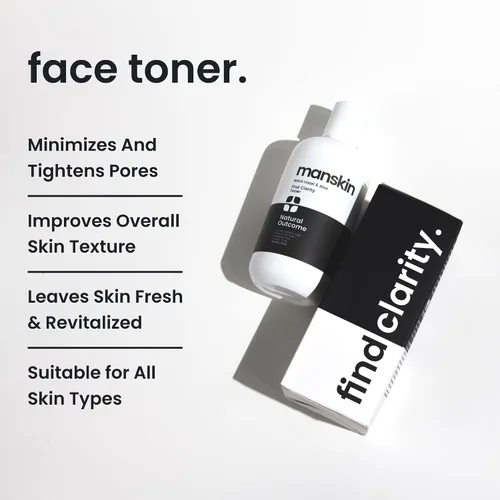 Vista 2 de Natural Outcome Tónico facial para hombre Tónico diario natural mejora la tez facial de los hombres Limpieza de poros astringente facial
