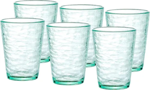 Vista 15 de RIPPLE- Juego de 4 vasos acrílicos de 16 onzas, sin BPA, apilables, aptos para lavavajillas, transparentes