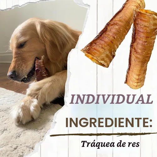 Vista 3 de Nature Gnaws Masticables de tráquea de ternera de 3 pulgadas, 6