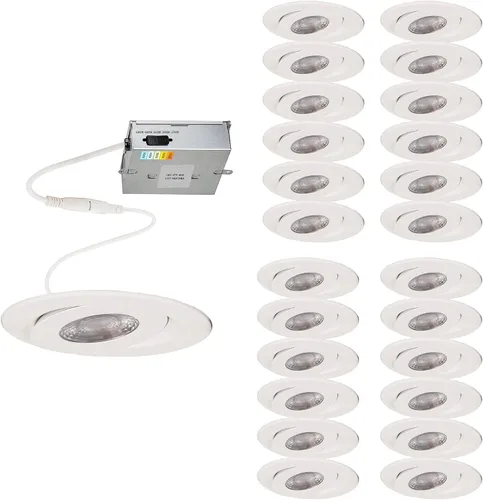 Vista 11 de WAC Lighting Lotos - Luz LED empotrable redonda ajustable de 2 pulgadas, 3000K blanco cálido, 6W, 530 lúmenes, clasificación IC hermética, 120V-277V