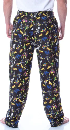 Vista 4 de Marvel Men's X-Men Pajama Pants Storm Wolverine Rouge Beast Cyclops Jean-Grey Jubilee Lounge Pants