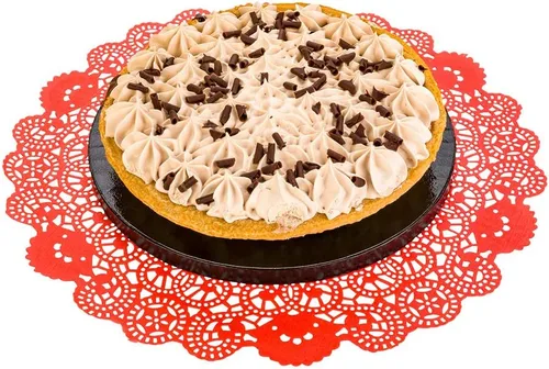 Vista 27 de Restaurantware Pastry Tek Blondas de Encaje de 4 x 4 Pulgadas 100 Vajilla Decorativa - Blondas de Mesa Desechables Redondas de Papel Negro