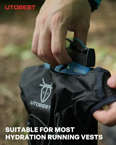 Vista 7 de UTOBEST Vejiga de hidratación, vejiga de agua de TPU, bolsa de agua para mochila de senderismo, sin BPA, apertura amplia, a prueba de fugas