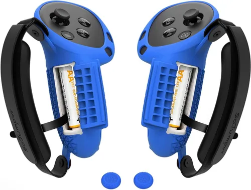 Vista 11 de SoJumpvr Controller Grips Cover Compatible with Meta Quest 3S/Quest 3 Accessories, Hand Strap with Battery Opening, Knuckle Straps with Widen and