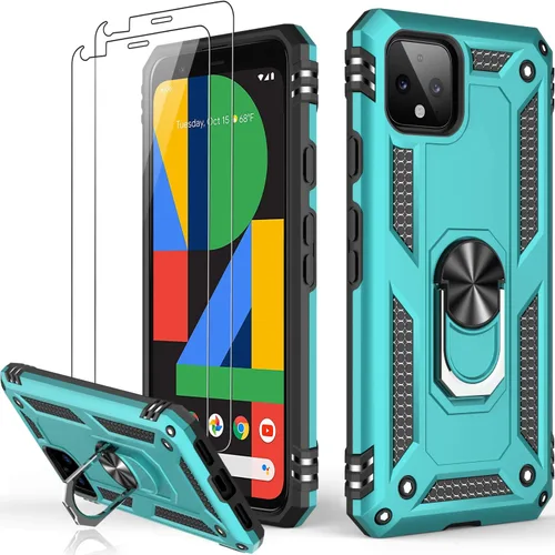 Vista 20 de LUMARKE para Google Pixel 3A XL - Funda con protector de pantalla, funda protectora grado militar probada contra caídas de 16 pies con soporte