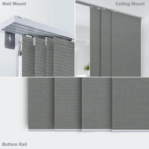Vista 5 de GoDear Design Persianas verticales semitransparentes 45.8"-86" x 96", Night búho nocturno