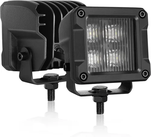Vista 11 de Cubitos LED, 3 pulgadas, 80 W, CREE LED Pods 3x3, combo de inundación puntual para todoterreno, luces de conducción antiniebla para camión