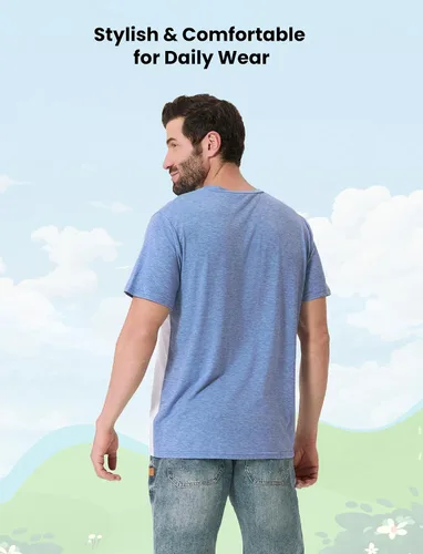 Vista 4 de PATPAT Conjunto a juego para toda la familia, con estampado floral bohemio, cuello cuadrado, manga abombada, vestido fruncido y camisetas de manga